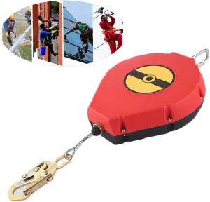 Self-Retracting Lifeline,Shock Absorbing Cable,Height Safety Device with Inertia Reel,Retractable Arrest Safety Lanyard,Fall Arrest kit,High-Altitude Personal Protective Equipment,180kg,5m