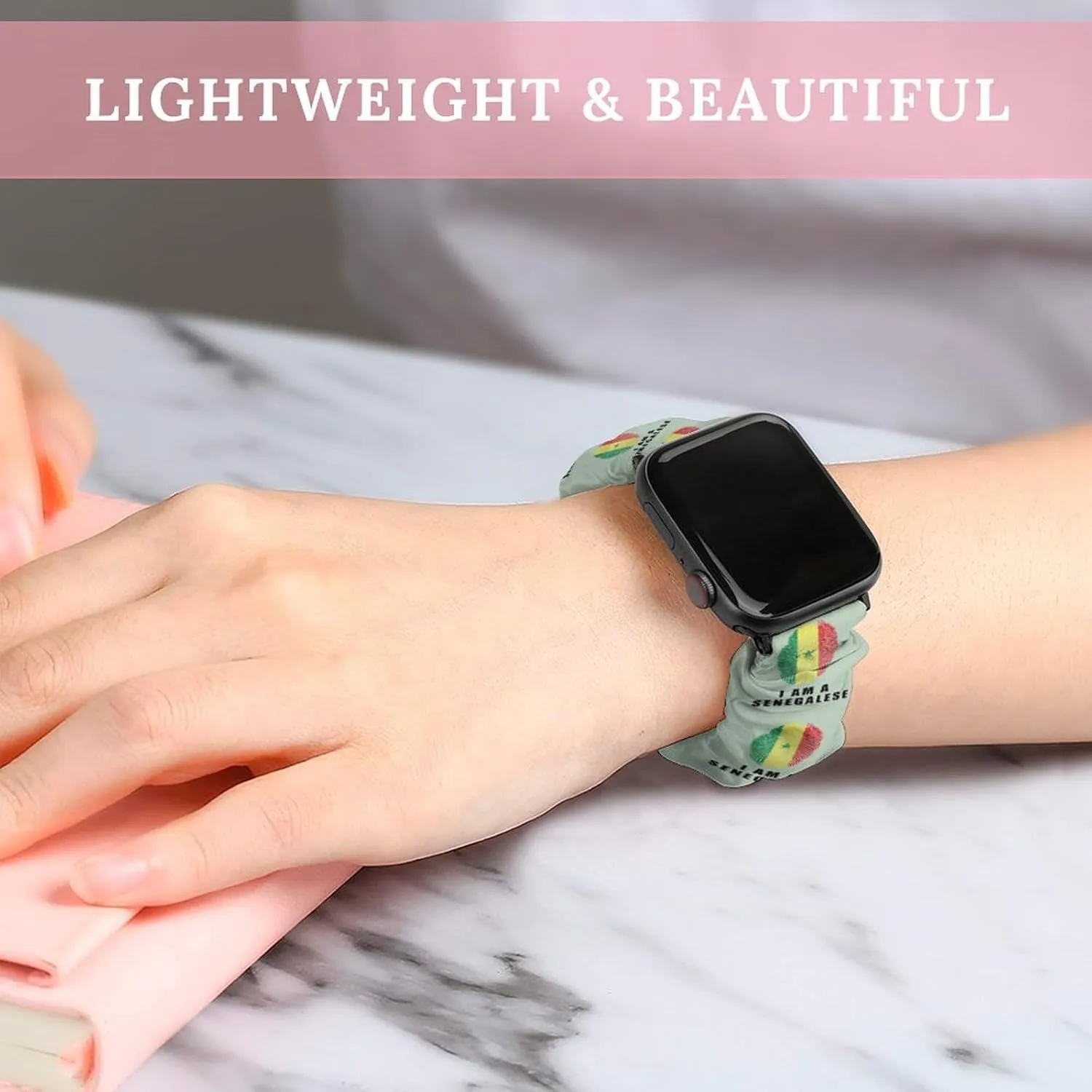 Senegal I Am A Senegalese Fashion Watch Strap Scrunchies Wristbands Compatible With IWatch Series