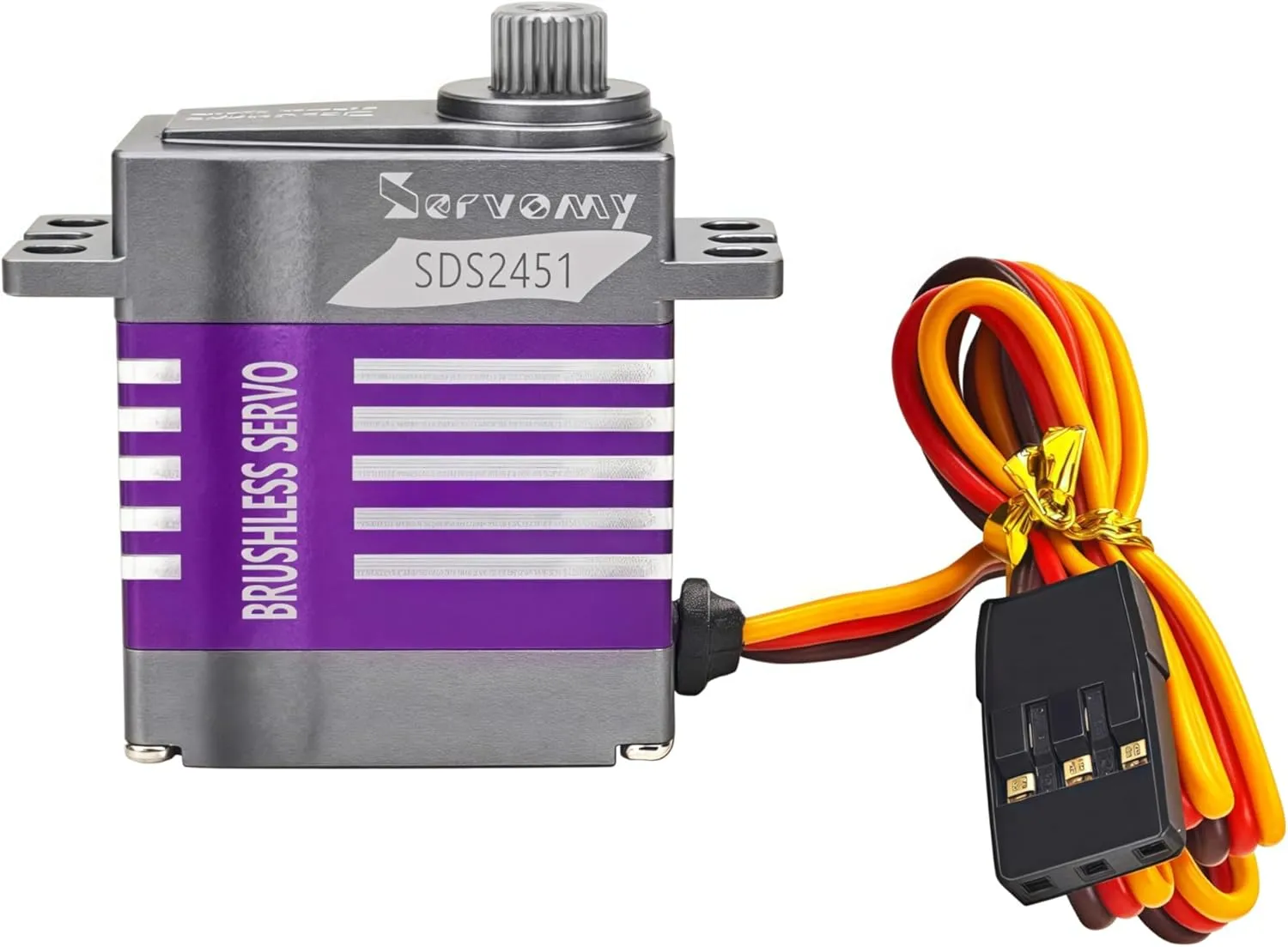 SERVOMY-SDS2451, Brushless Micro Servo Motor，9.5Kgf.cm 0.07sec 8.4V Metal Gear Aluminum Case，High Accuracy Torque Speed Steering Digital Mini Servos，for 380/420/450 Helicopter，1/16 1/18 1/24 RC Car