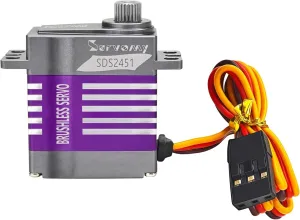 SERVOMY-SDS2451, Brushless Micro Servo Motor，9.5Kgf.cm 0.07sec 8.4V Metal Gear Aluminum Case，High Accuracy Torque Speed Steering Digital Mini Servos，for 380/420/450 Helicopter，1/16 1/18 1/24 RC Car