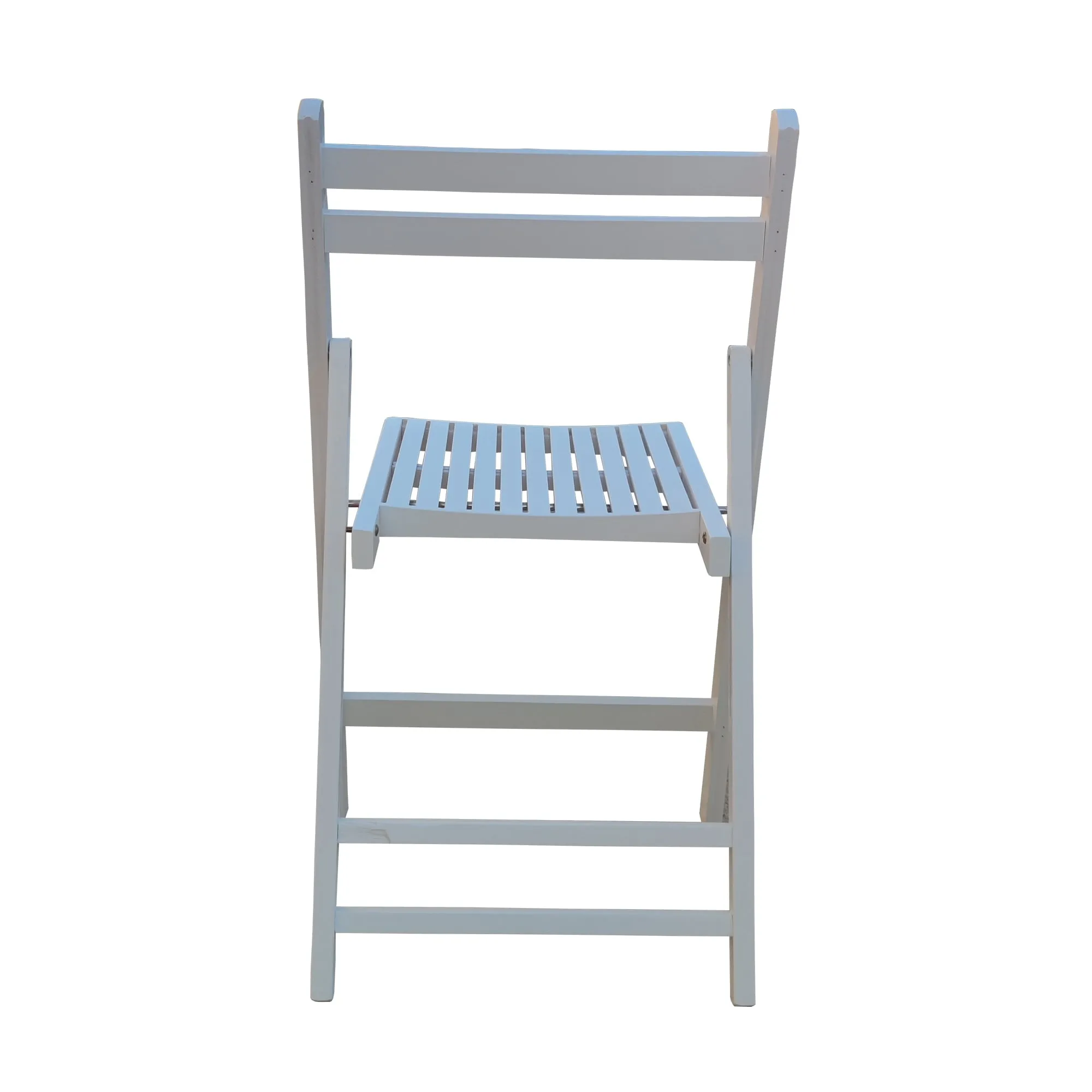Set of 4 Solid Wood Folding Chairs with Slatted Seat & Back, Fully Assembled for Dining, Events, Kitchen, Balcony
