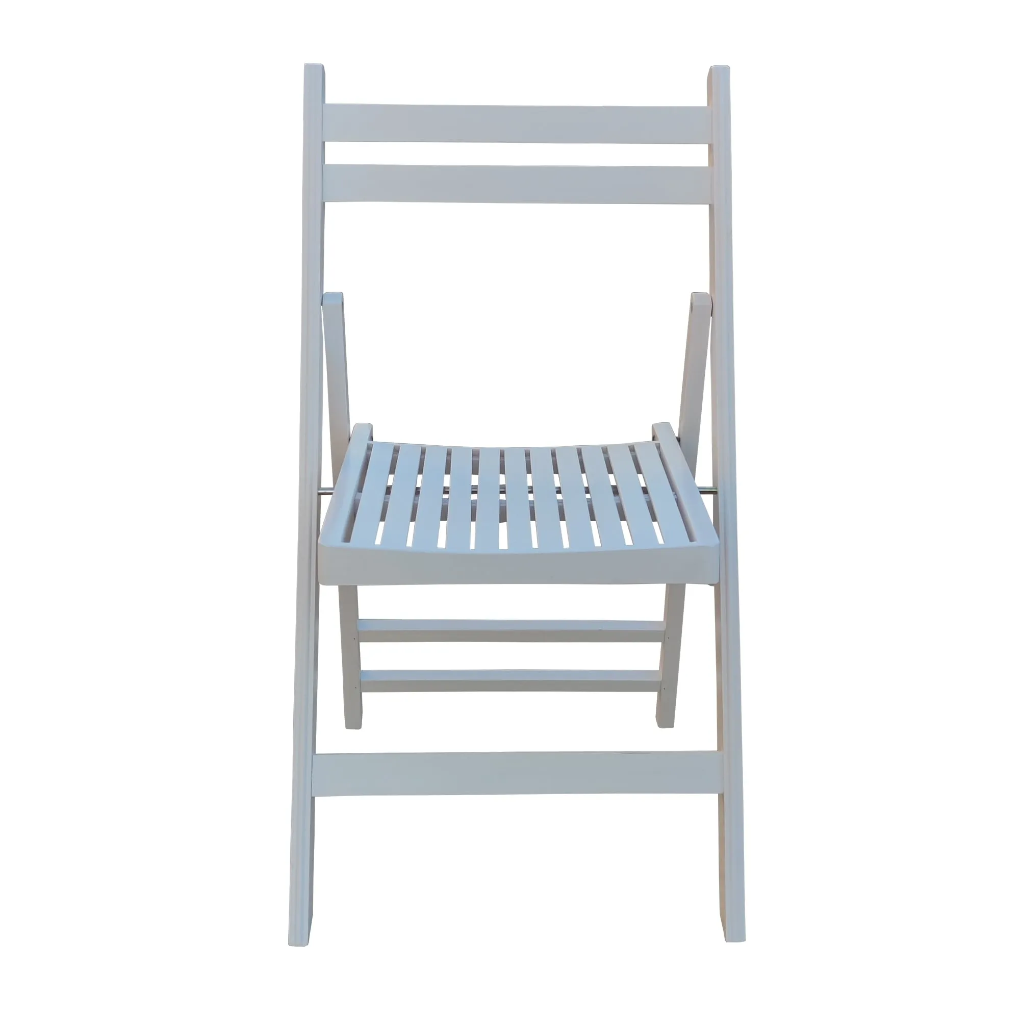 Set of 4 Solid Wood Folding Chairs with Slatted Seat & Back, Fully Assembled for Dining, Events, Kitchen, Balcony