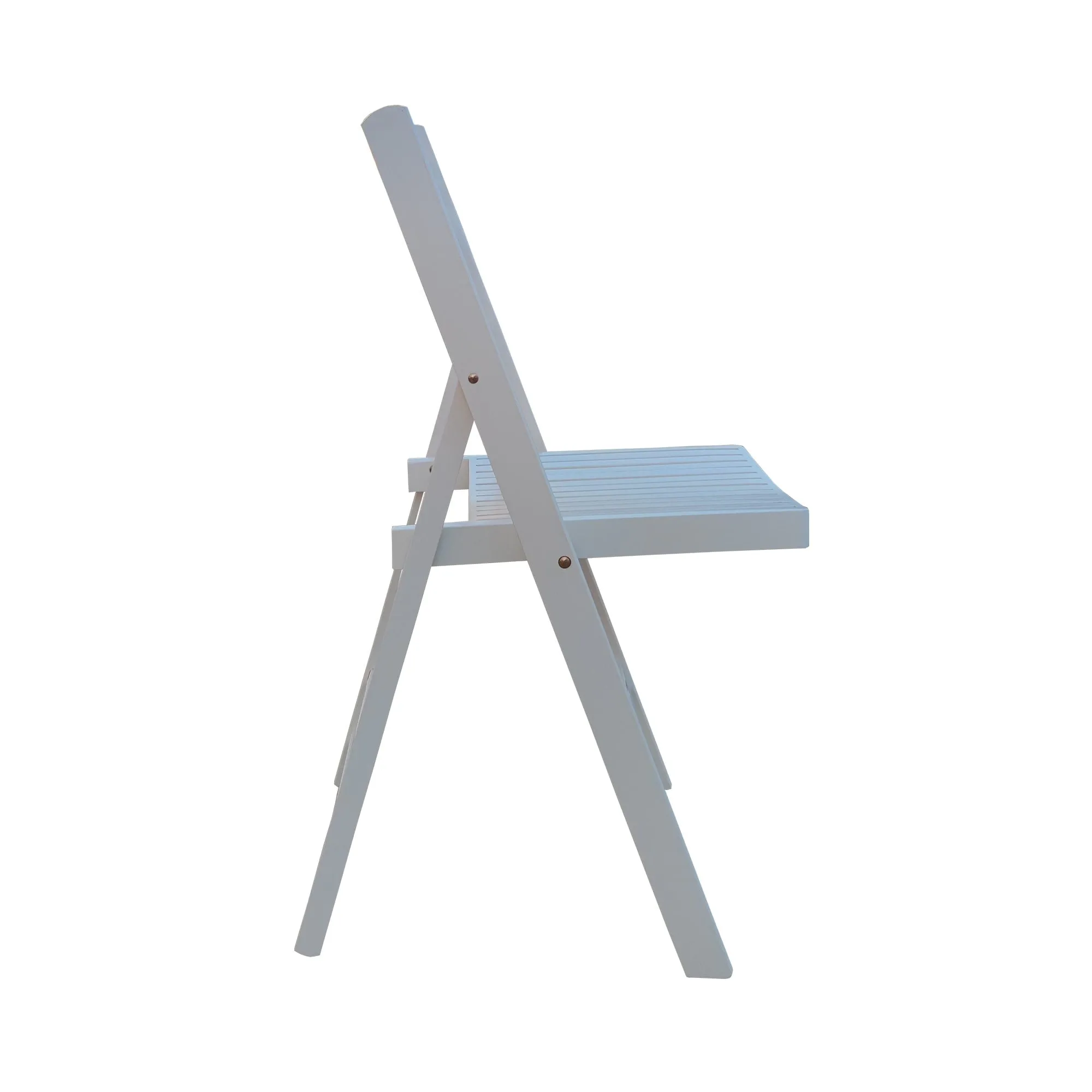 Set of 4 Solid Wood Folding Chairs with Slatted Seat & Back, Fully Assembled for Dining, Events, Kitchen, Balcony