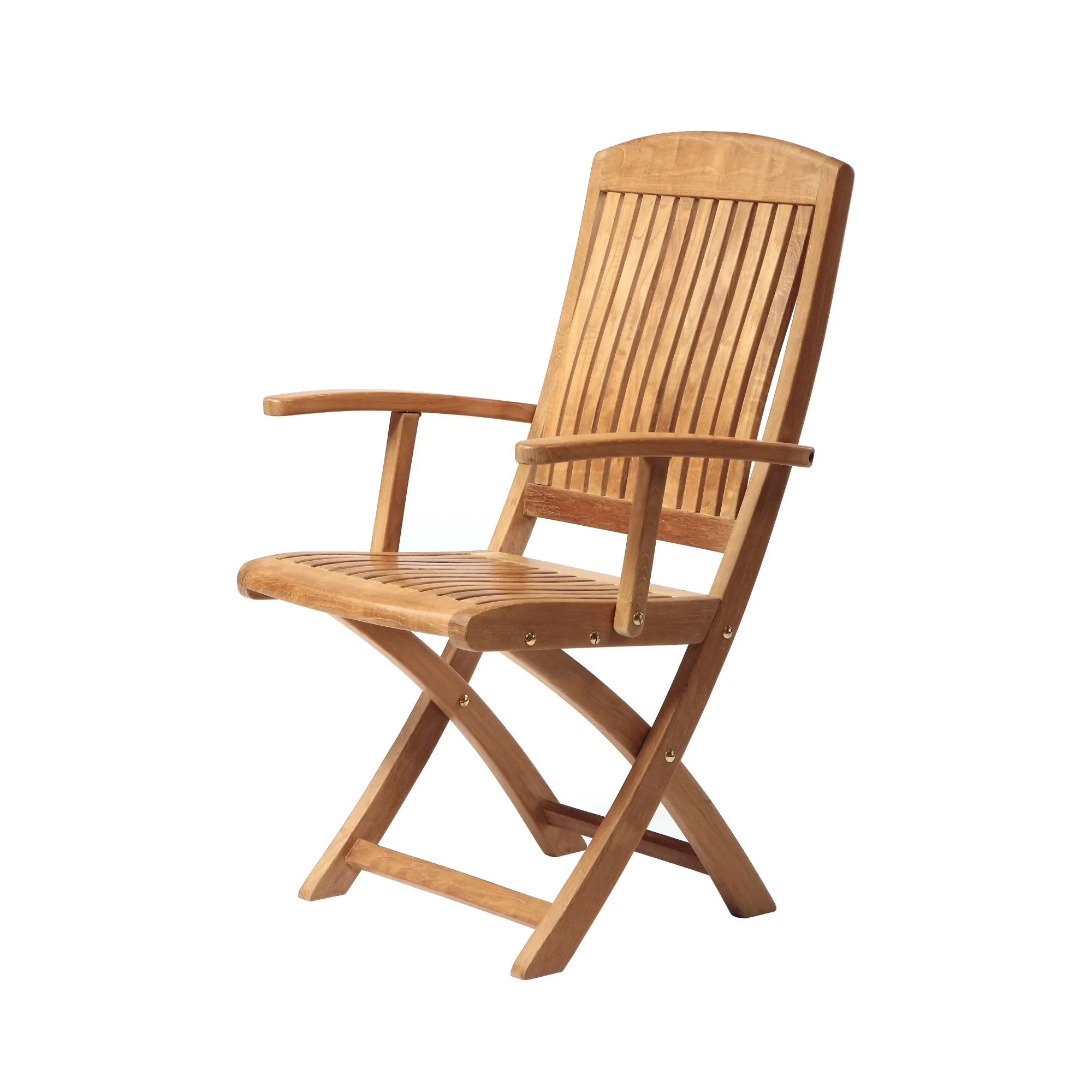 SET568-526 - Asia teak folding table - Rectangular 35" with 2 Colorado folding armchairs
