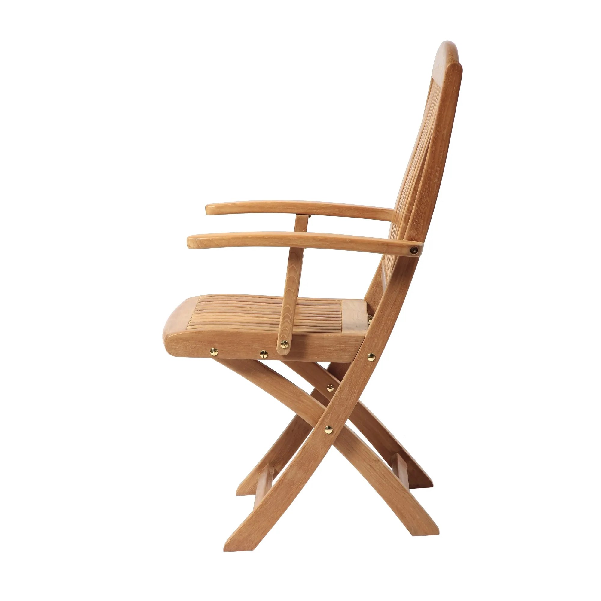 SET568-526 - Asia teak folding table - Rectangular 35" with 2 Colorado folding armchairs