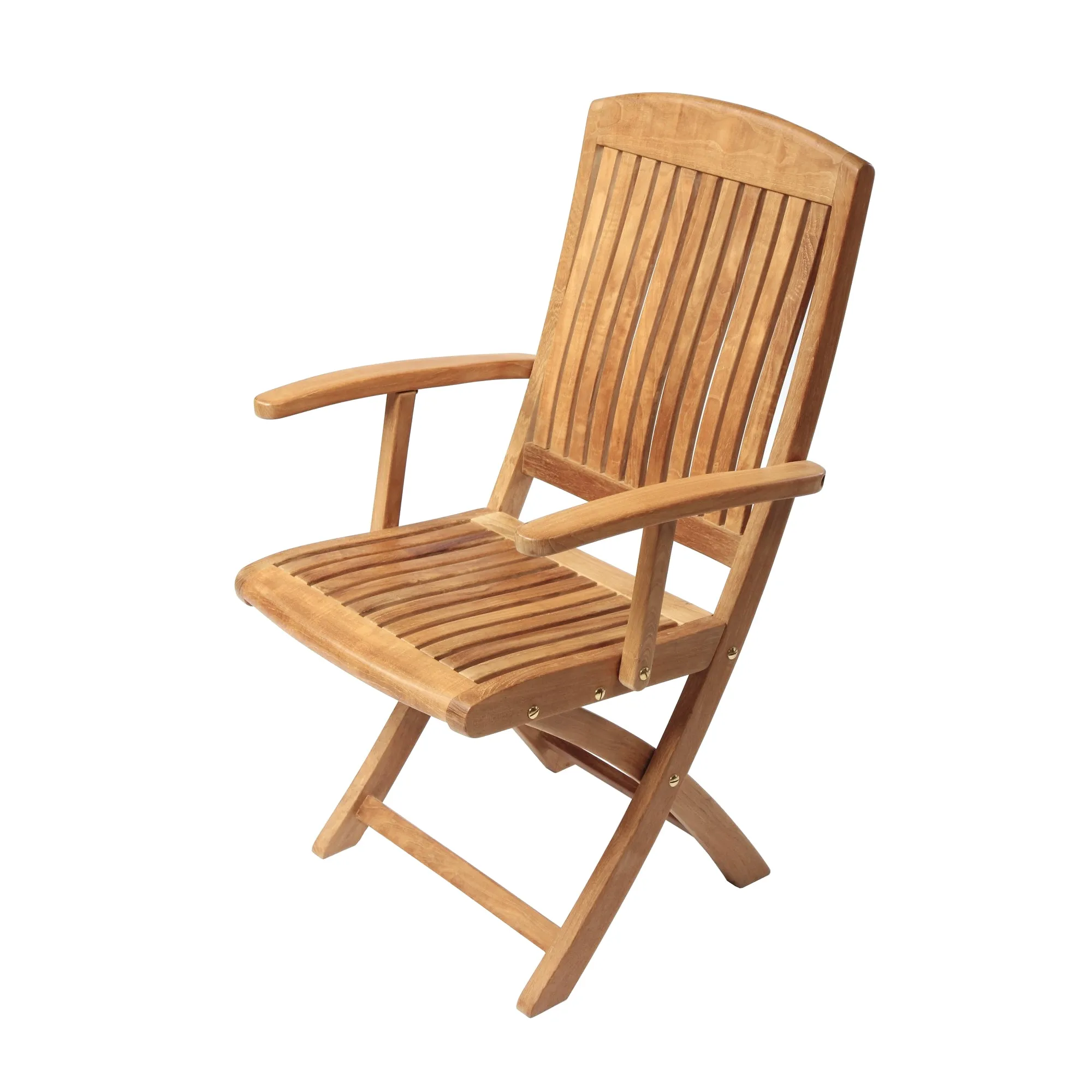 SET568-526 - Asia teak folding table - Rectangular 35" with 2 Colorado folding armchairs