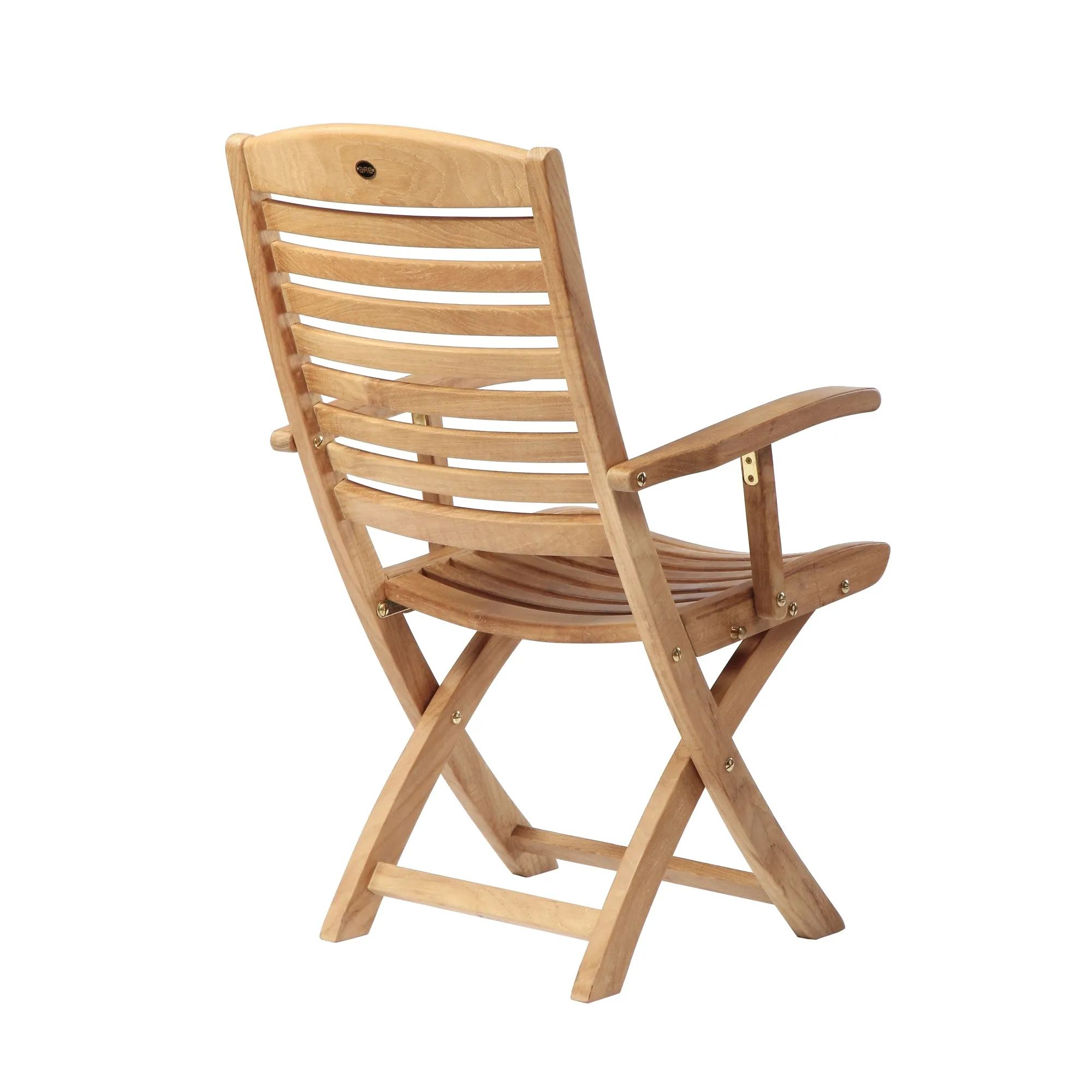 SET568-530 - Asia teak folding table - Rectangular 35" with 2 Manhattan folding armchairs