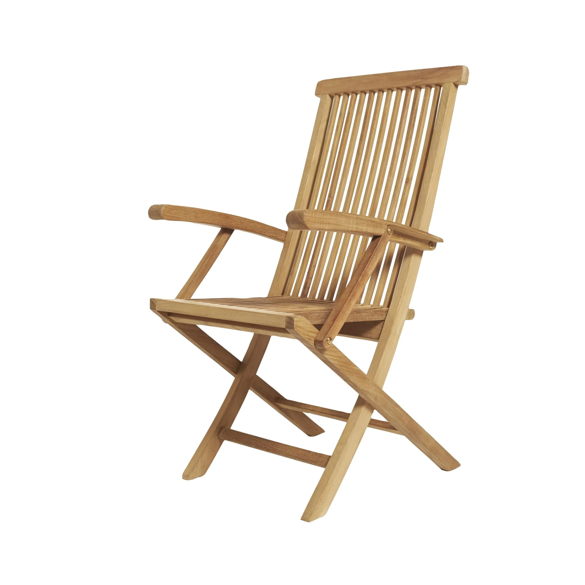 SET568-534 - Asia teak folding table - Rectangular 35" with 2 Klip Klap folding armchairs