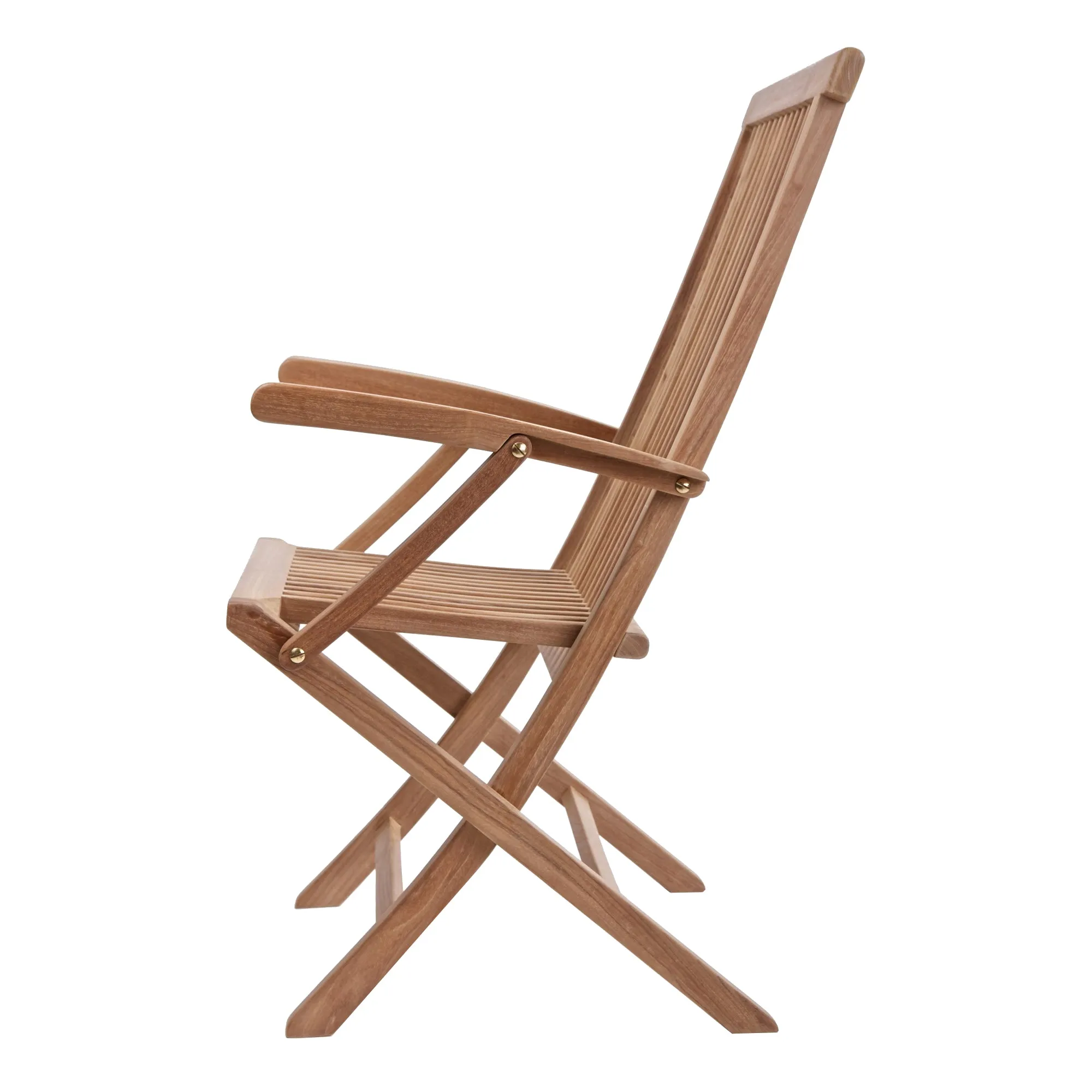 SET568-534 - Asia teak folding table - Rectangular 35" with 2 Klip Klap folding armchairs
