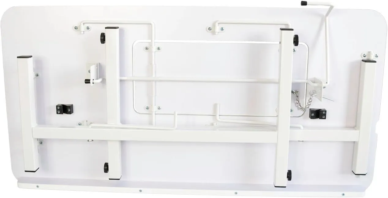 SewingRite SewStation 101 Portable Folding Sewing Table with Steel Legs, White - Perfect for Home, Office and Business