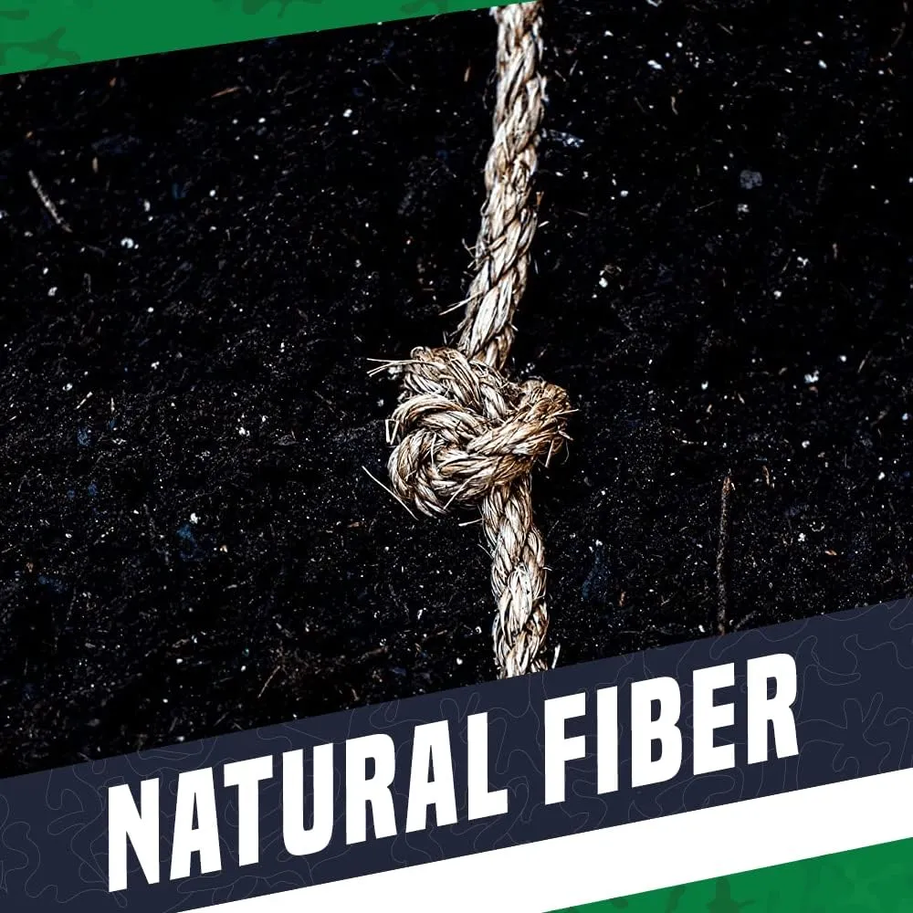 SGT KNOTS Twisted Manila Rope - Natural 3 Strand Fiber Hemp Rope for Indoor and Outdoor Use - Multipurpose Manila Rope for Crafts, DIY Projects, Home Decorating, Climbing - 1/4 in x 600 ft