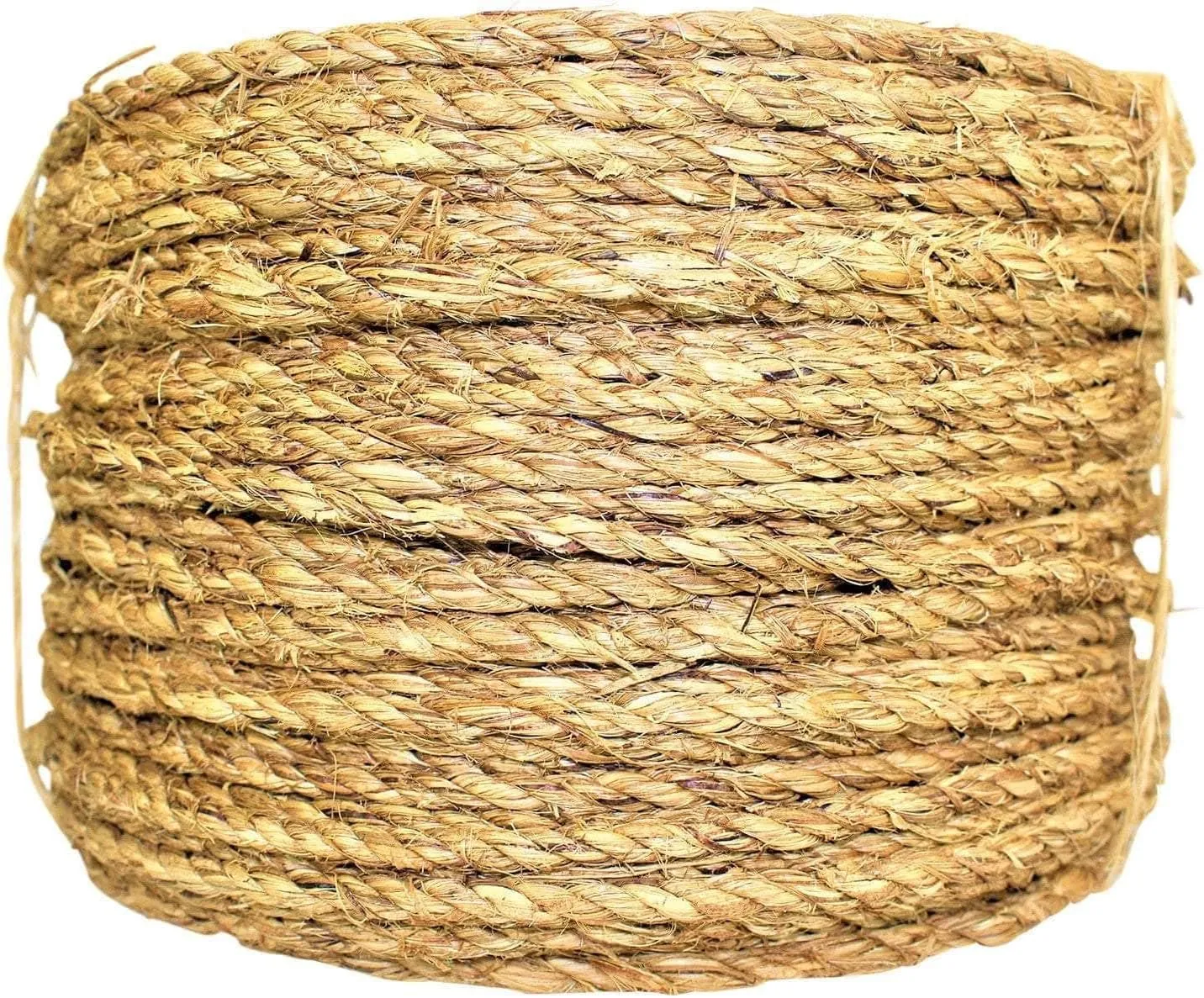 SGT KNOTS Twisted Manila Rope - Natural 3 Strand Fiber Hemp Rope for Indoor and Outdoor Use - Multipurpose Manila Rope for Crafts, DIY Projects, Home Decorating, Climbing - 1/4 in x 600 ft
