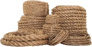 SGT KNOTS Twisted Manila Rope - Natural 3 Strand Fiber Hemp Rope for Indoor and Outdoor Use - Multipurpose Manila Rope for Crafts, DIY Projects, Home Decorating, Climbing - 1/4 in x 600 ft