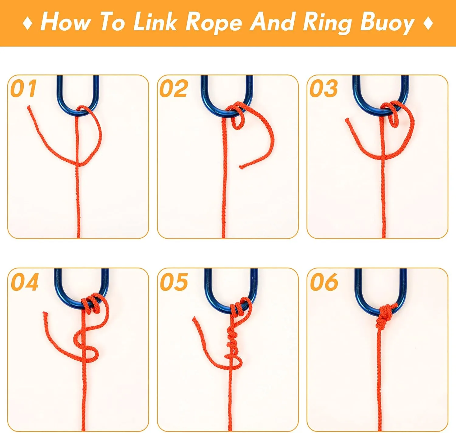 Shappy Water Floating Lifesaving Rope Dock Lines Boat Rope Braided Polypropylene Outdoor Throwing Lines for Life Preserver Ring Anchor Heaving Line with Spring Hook