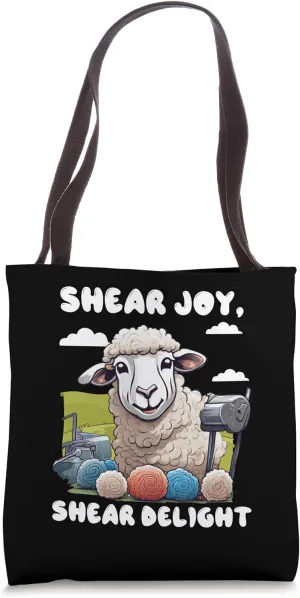 Shear Joy, Shear Delight Sheep Shearing Tote Bag