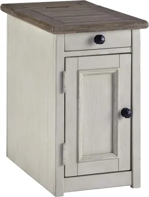 Signature Design by Ashley Ashley Furniture Signature Design-Bolanburg Chairside Chair Side End Table, 14"W x 24"D x 23"H, Whitewash