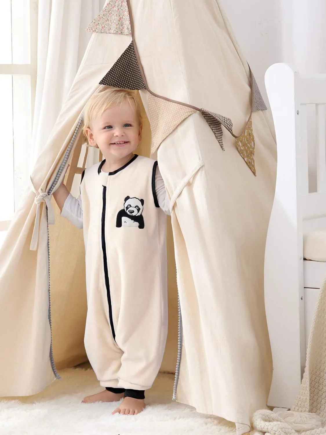 Sincere Baby Sleep Sack Spring Autumn Warm Infant Walking Sleeping Bag with Legs Wearable Blankets Pajamas 6M-4Years