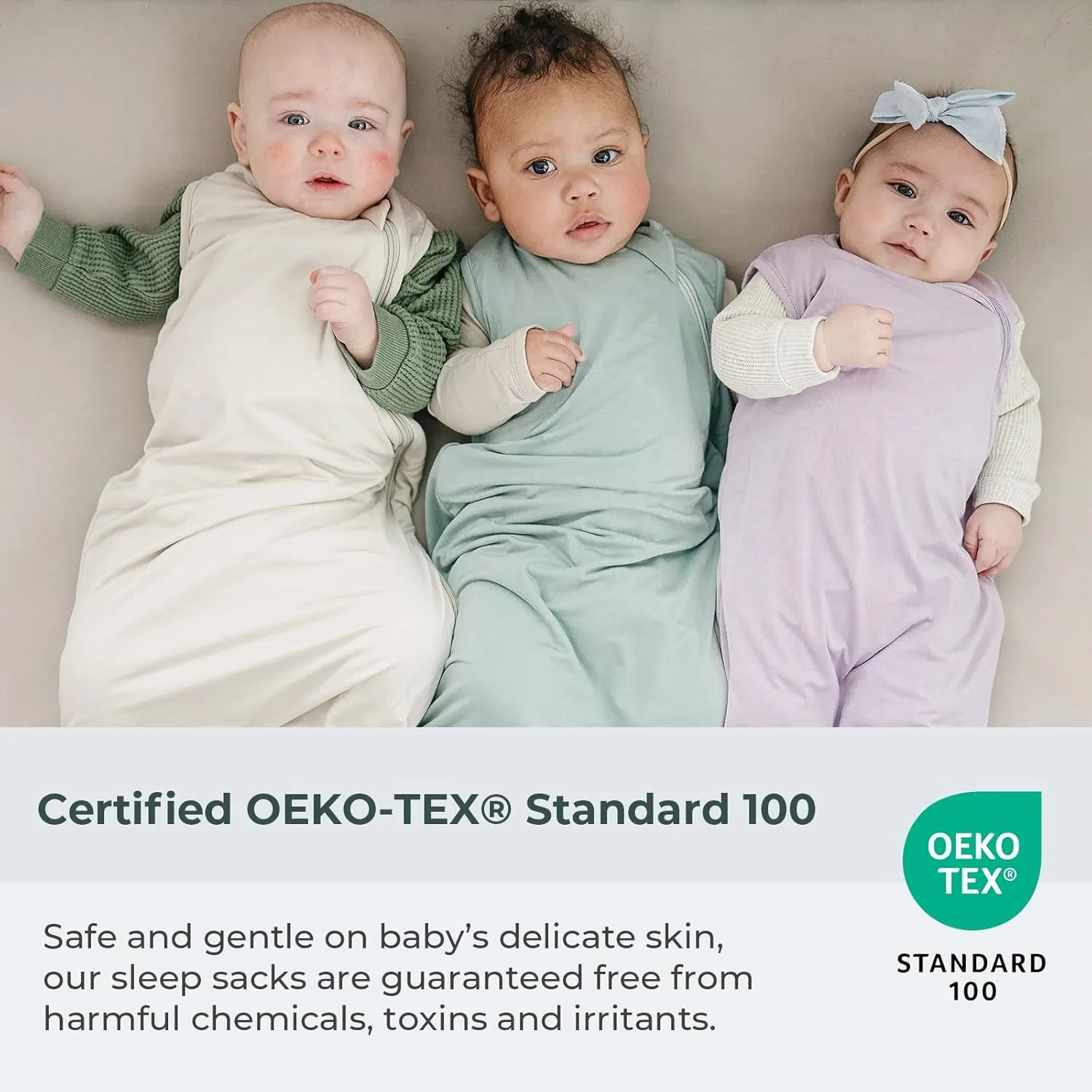 Sleep Sack 1.0 Tog - Rayon made from Bamboo Baby Sleeping Bag, Wearable Blanket, Unisex