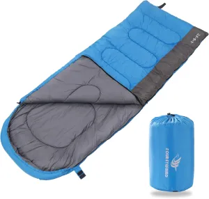 Sleeping Bag for Adults & Kids,Waterproof Lightweight Backpacking Sleeping Bags, Envelope Hooded 3 Season for Camping Hiking Outdoor Travel