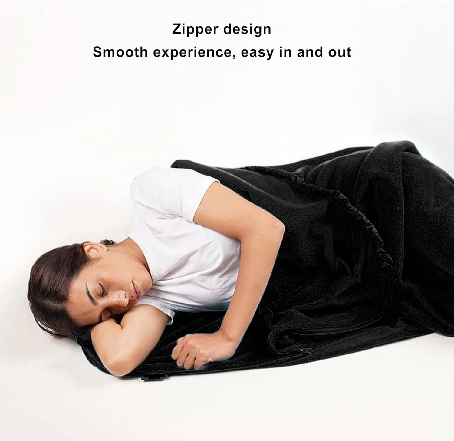 Sleeping Bag Liner Blanket Sleeping Bag Picnic Portable Machine Washable Super Fleece Warm Dirt Proof Sleeping Bag Pad Cover Blanket for Home Camping Travel