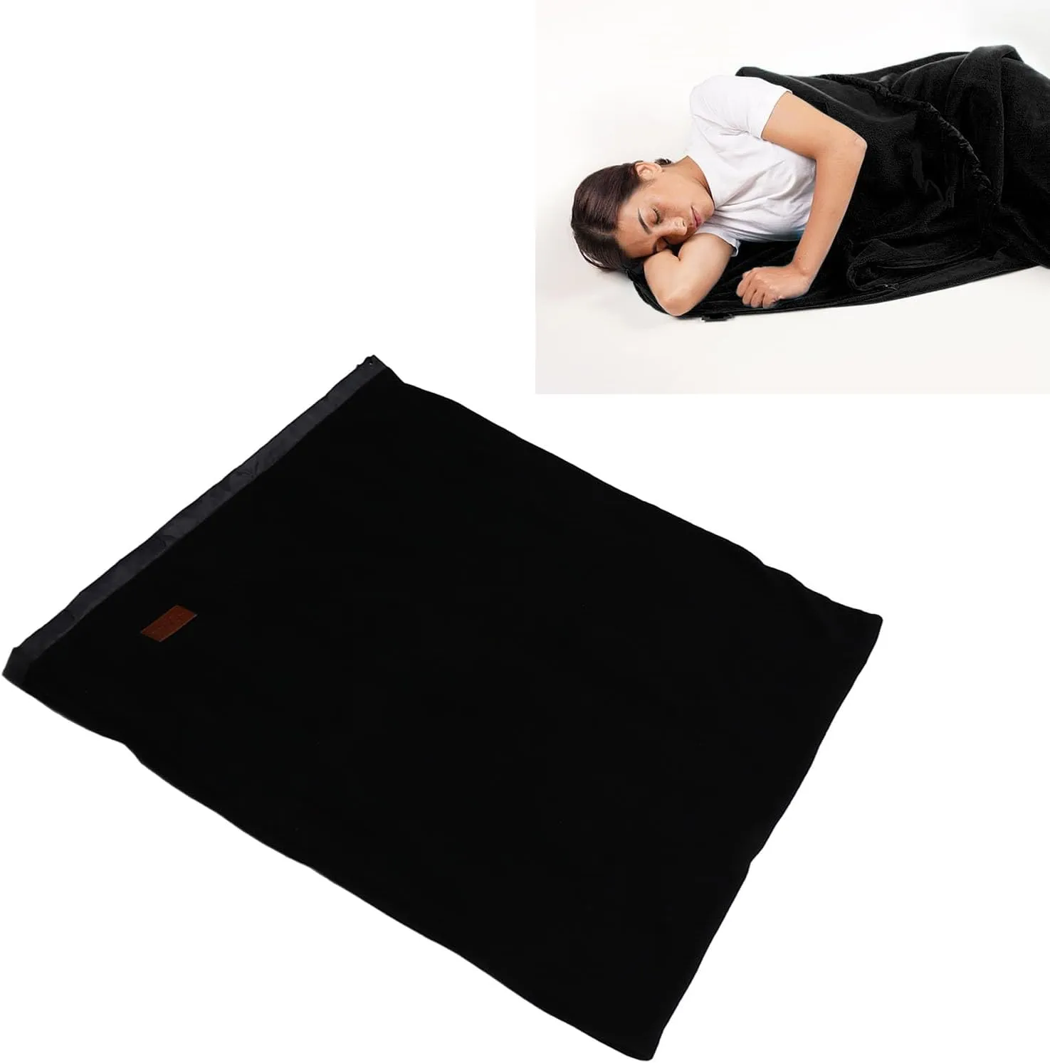 Sleeping Bag Liner Blanket Sleeping Bag Picnic Portable Machine Washable Super Fleece Warm Dirt Proof Sleeping Bag Pad Cover Blanket for Home Camping Travel