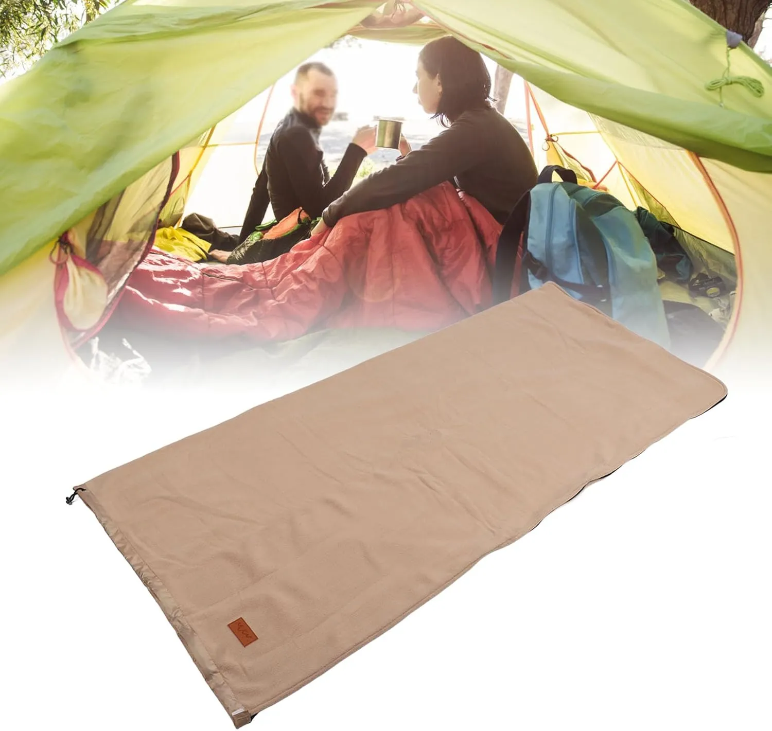 Sleeping Bag Liner Blanket Sleeping Bag Picnic Portable Machine Washable Super Fleece Warm Dirt Proof Sleeping Bag Pad Cover Blanket for Home Camping Travel