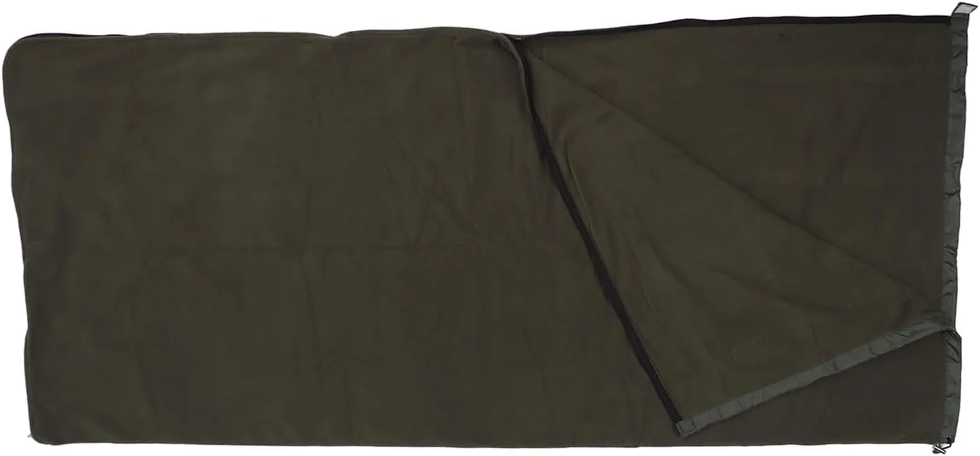 Sleeping Bag Liner, Extra Thick Fleece Provide Better Warmth Soft Sleeping Bag, Delicate Comfortable to Touch Large Space Hug Sleep Pod Adult, for Camping, Travel(Green)
