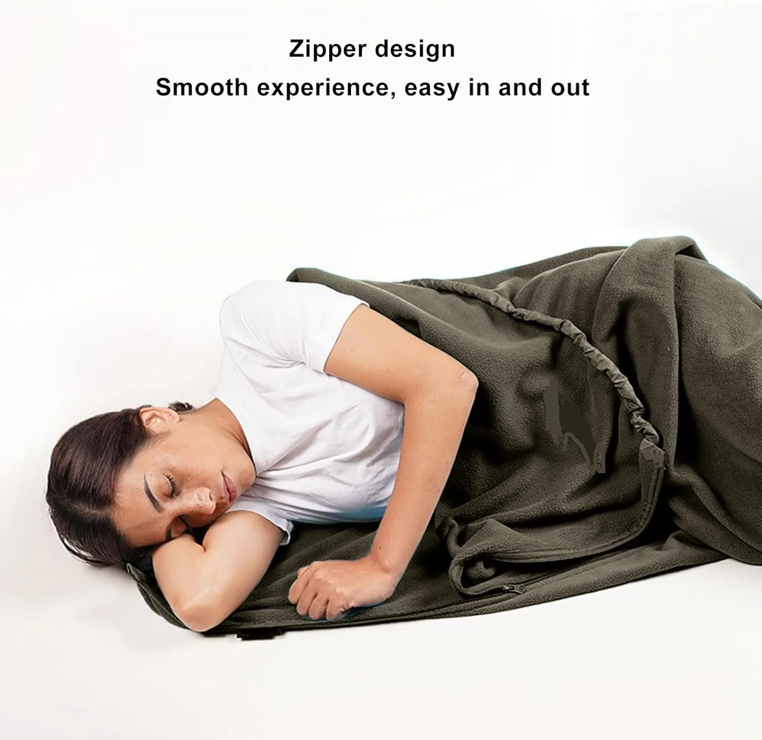 Sleeping Bag Liner Sleeping Bag Liner Super Thick Fleece Soft Sleeping Bag Liner Blanket for Camping Travel Backpacking