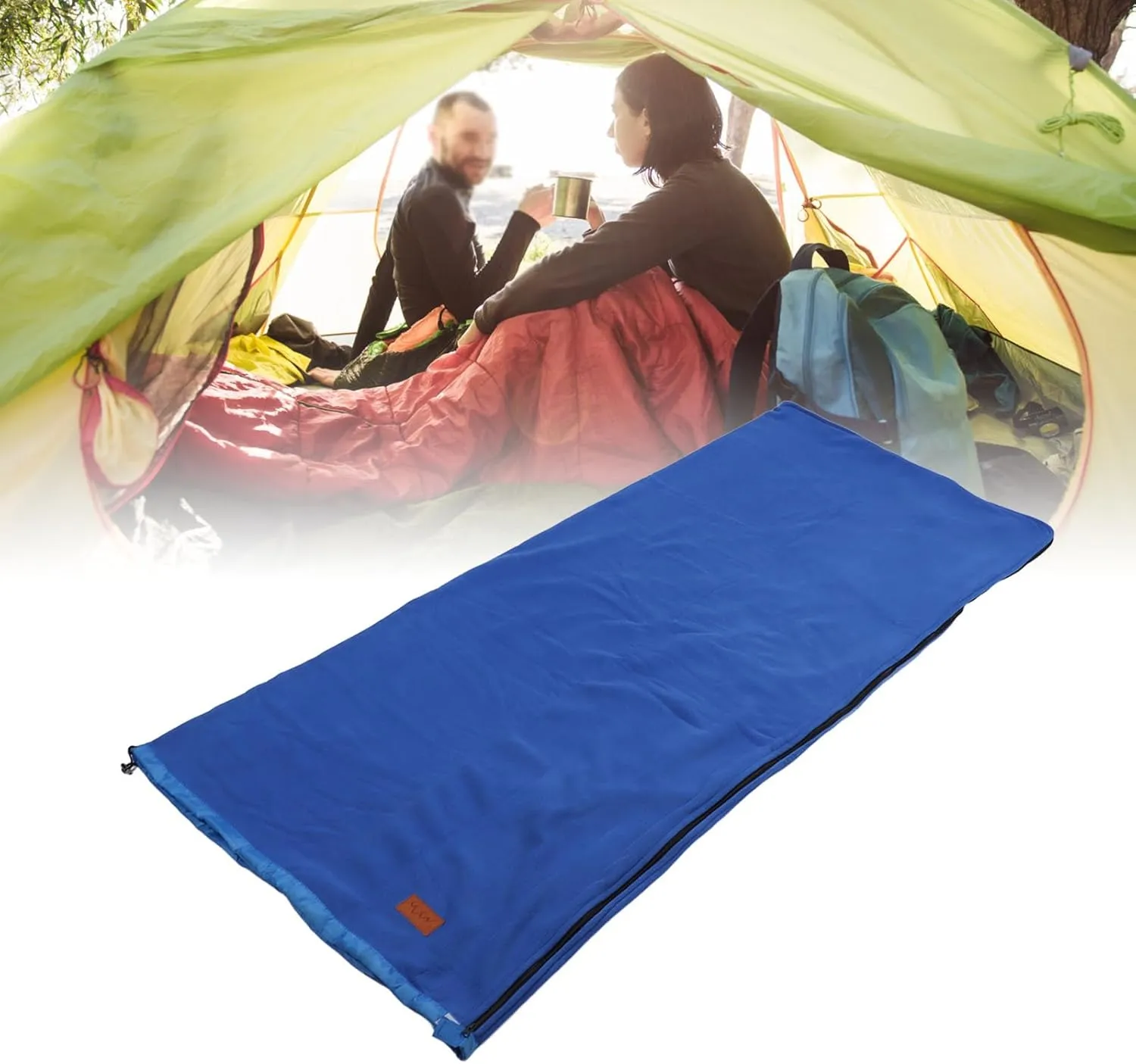 Sleeping Bag Liner, Thick Soft Fleece Sleeping Bag Liner, Large Space Sleeping Sack for Camping Travel Backpacking Hiking