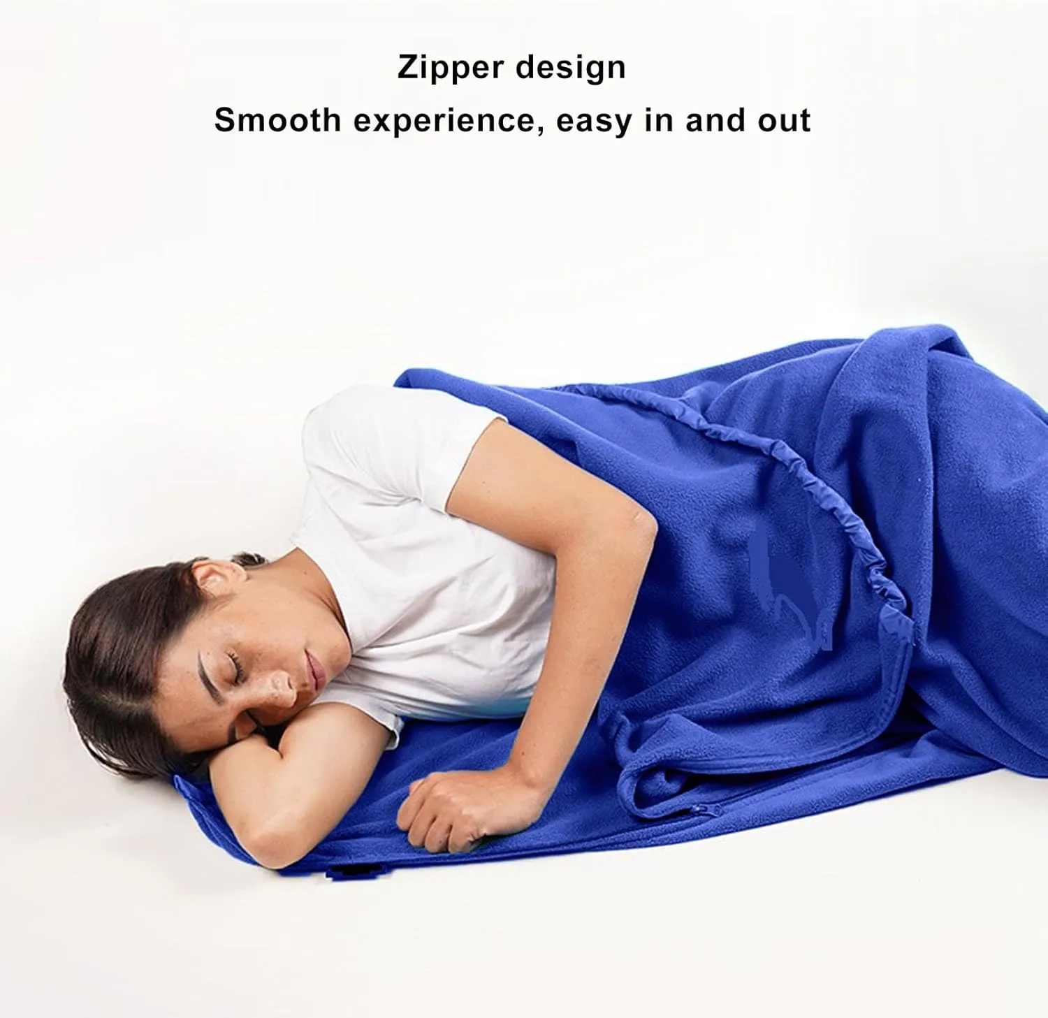Sleeping Bag Liner, Thick Soft Fleece Sleeping Bag Liner, Large Space Sleeping Sack for Camping Travel Backpacking Hiking