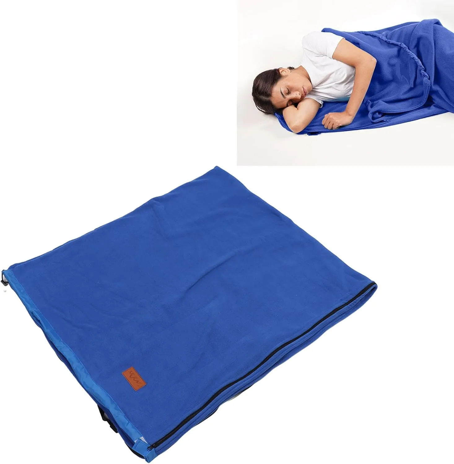 Sleeping Bag Liner, Thick Soft Fleece Sleeping Bag Liner, Large Space Sleeping Sack for Camping Travel Backpacking Hiking