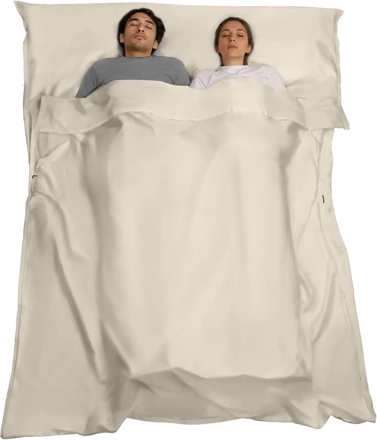 Sleeping Bag Liner,Long Staple Cotton, Adult Sleep Sack & Travel Sheets,Travel Sleep Sack for Backpacking, Hotels & Hostels Lightweight Travel Sheet Camping Sheets,Has Full Length Zipper