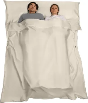 Sleeping Bag Liner,Long Staple Cotton, Adult Sleep Sack & Travel Sheets,Travel Sleep Sack for Backpacking, Hotels & Hostels Lightweight Travel Sheet Camping Sheets,Has Full Length Zipper