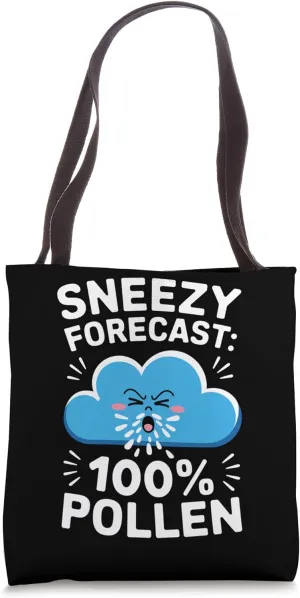 Sneezy Forecast 100% Pollen Design Tote Bag