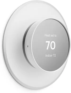 Snow Metal Plate Compatible for Google Nest Thermostat 2020,Nest Trim Plate,Google Nest Thermostat Wall Plate, Google Nest Cover Plate Trim Kit Accessory