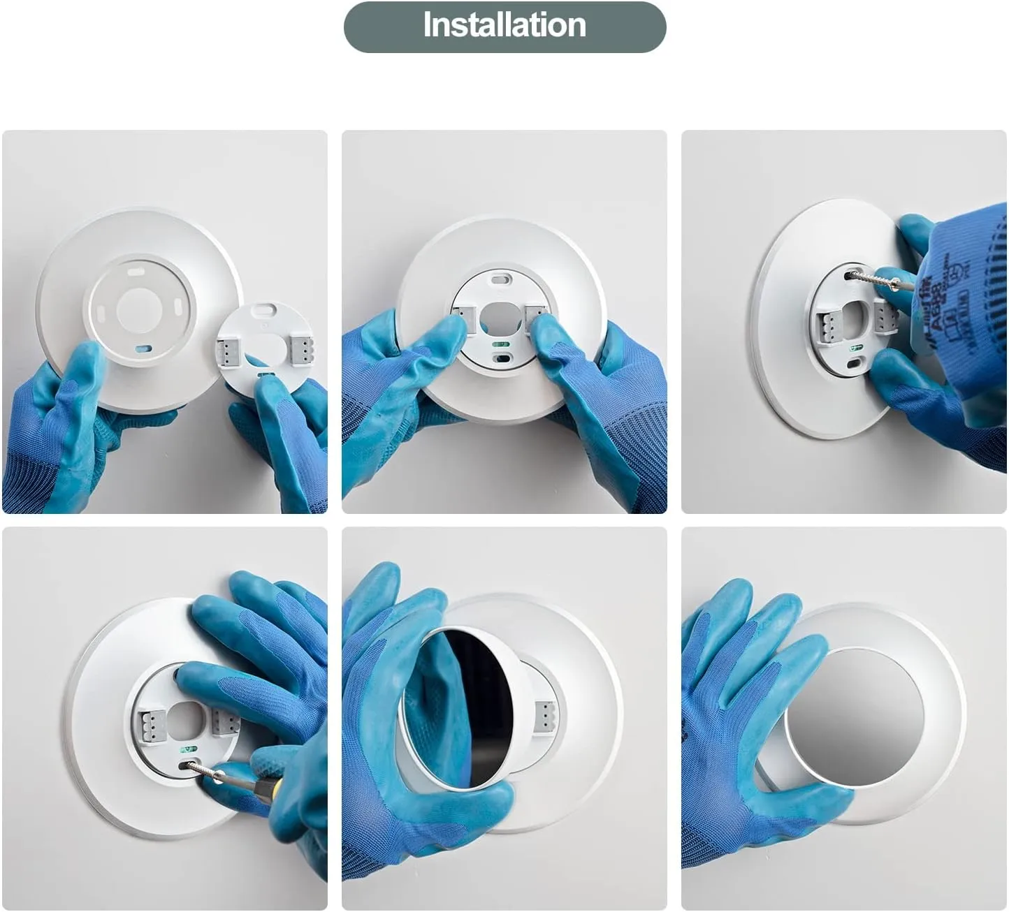 Snow Metal Plate Compatible for Google Nest Thermostat 2020,Nest Trim Plate,Google Nest Thermostat Wall Plate, Google Nest Cover Plate Trim Kit Accessory