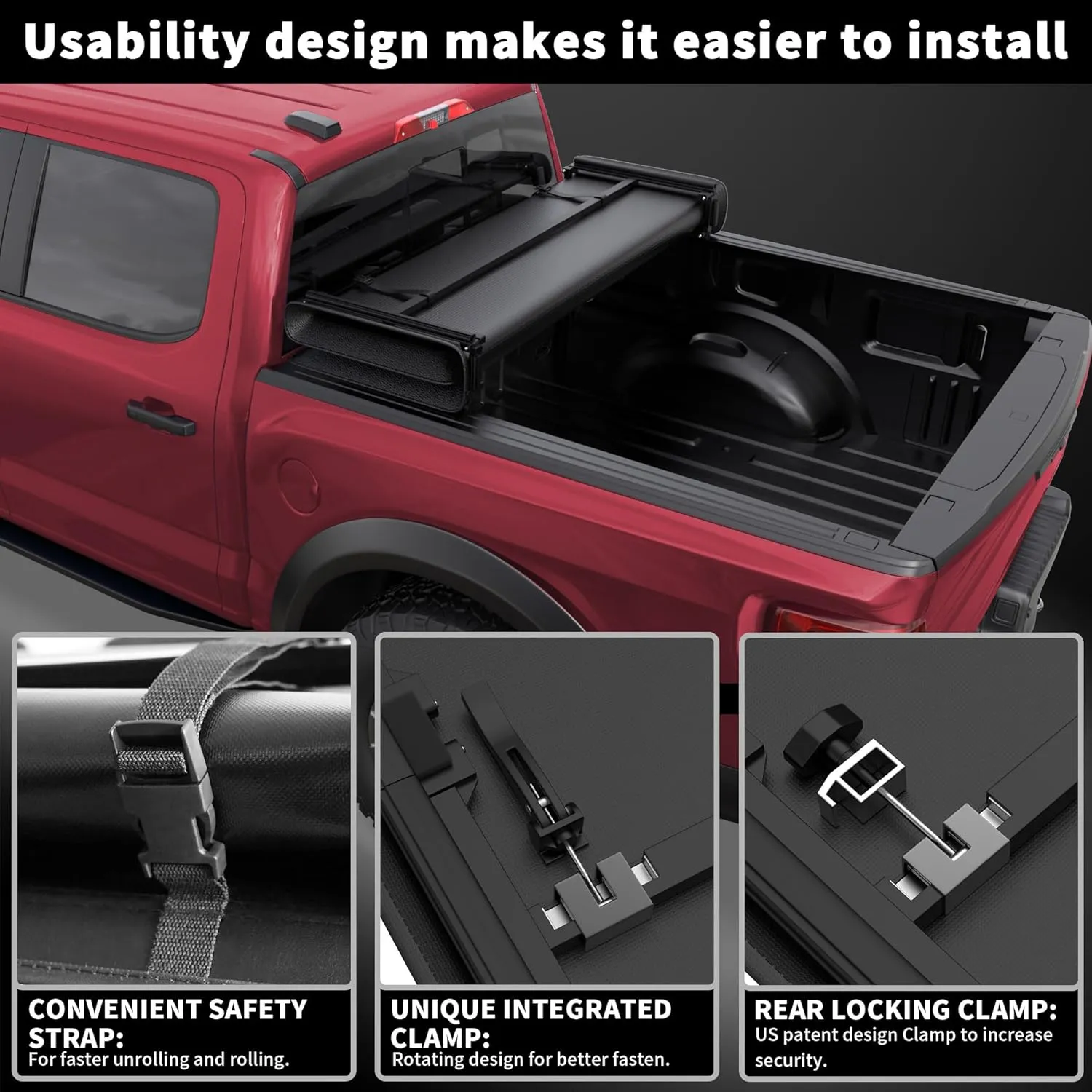Soft Tri Fold Truck Bed Tonneau Cover Compatible for 2019-2024 2025Chevy Silverado/GMC Sierra 1500 Fleetside New Body Style 3-Fold 5.8FT 69.3Inch