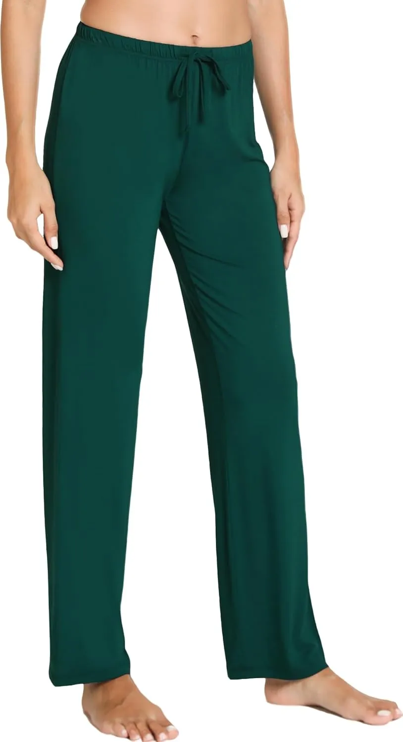 Soft Viscose Pajama Pants for Women, Comfy Lounge Sleep Pants Pj Bottoms Drawstring Sleepwear