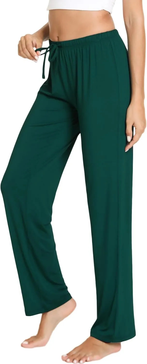 Soft Viscose Pajama Pants for Women, Comfy Lounge Sleep Pants Pj Bottoms Drawstring Sleepwear