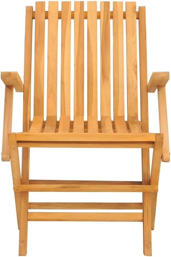 Solid Teak Wood Folding Patio Chairs 2-Pack 24"x26.4"x35.4" Outdoor Furniture Foldable Lounge Seating for Backyard, Poolside, Camping
