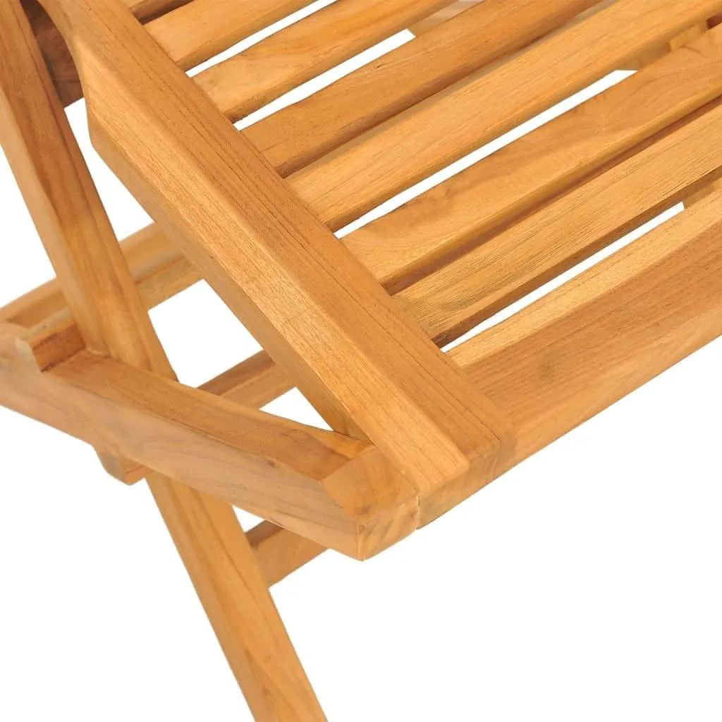 Solid Teak Wood Folding Patio Chairs 6 Pcs 18.5"x24.8"x35.4" Outdoor Furniture Foldable Lounge Chairs for Beach Camping Poolside
