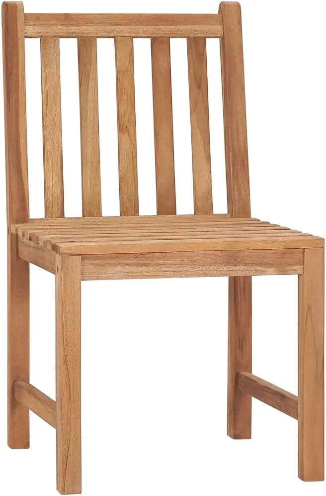 Solid Teak Wood Patio Chairs Set of 2 with Gray Cushions, Outdoor Lounge Chairs Weather-Resistant Hardwood Furniture for Garden Poolside Deck