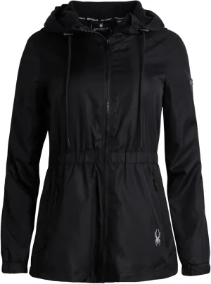 Spyder Women's Windbreaker Jacket - Lightweight Polar Fleece Lined Zip Up Rain Outerwear Coat with Hood (Sizes: S-XL)