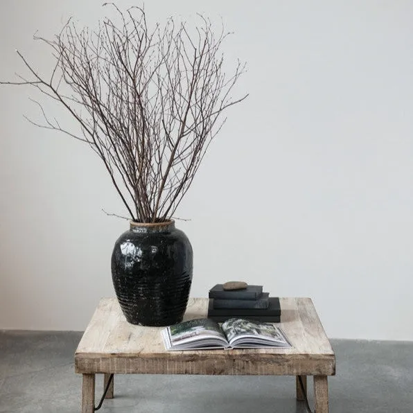Square Reclaimed Wood Folding Coffee Table
