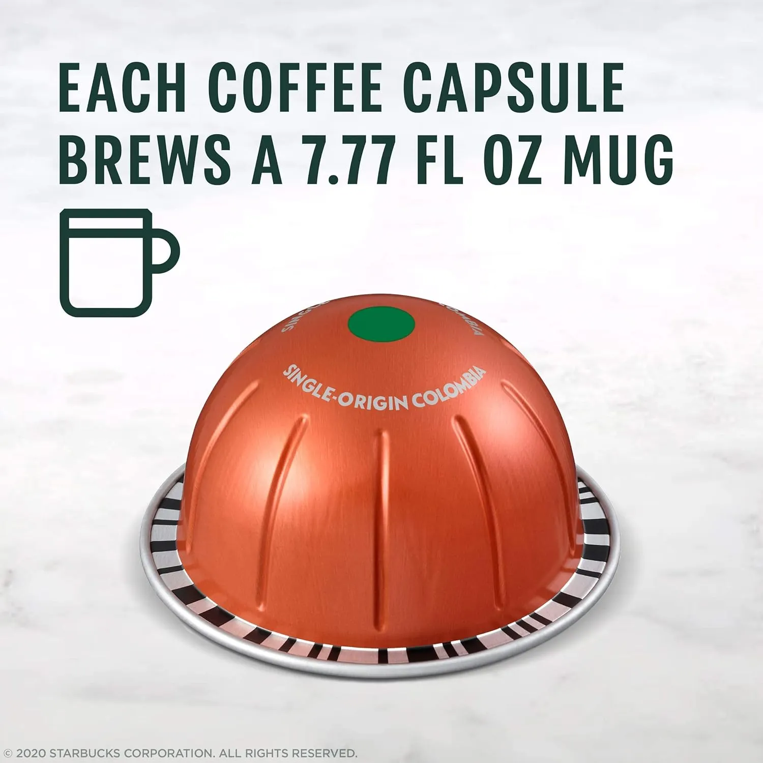 Starbucks by Nespresso Vertuo, Single-Origin Colombia, Medium Roast, Brews 7.8 oz.