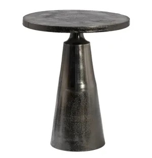 Strumm Black Aluminum 20" Round End Table