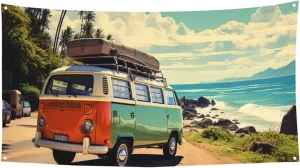 Summer Road Trip Banner Party Decor Backdrop Banner Birthday Party Photography Background Decorations Indoor Outdoor Wall Decor Banner Party Supplies Favors 70 x 35 Inches