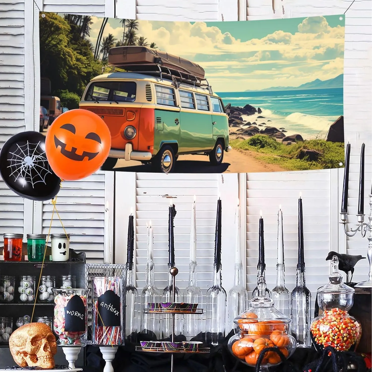 Summer Road Trip Banner Party Decor Backdrop Banner Birthday Party Photography Background Decorations Indoor Outdoor Wall Decor Banner Party Supplies Favors 70 x 35 Inches