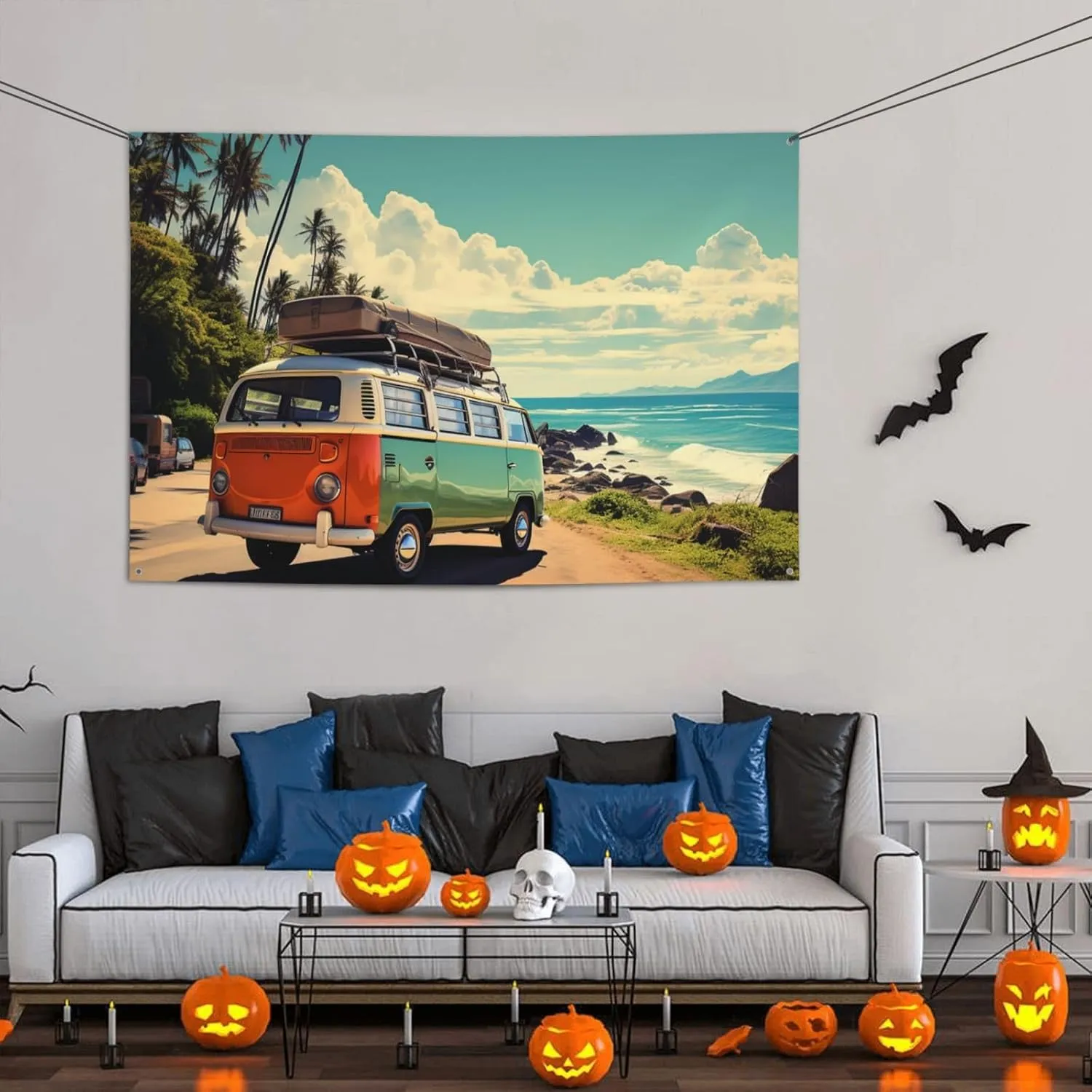 Summer Road Trip Banner Party Decor Backdrop Banner Birthday Party Photography Background Decorations Indoor Outdoor Wall Decor Banner Party Supplies Favors 71 x 47 Inch