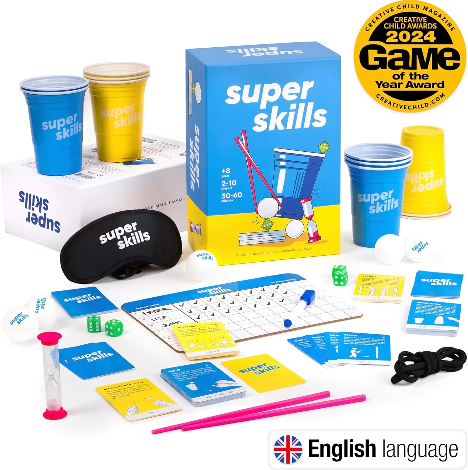 Super Skills - Action Game for Competitive People - Beat Your Friends at 120 Challenges - Fun Group Activity for Family Night or Party with Kids, Teens (Original)